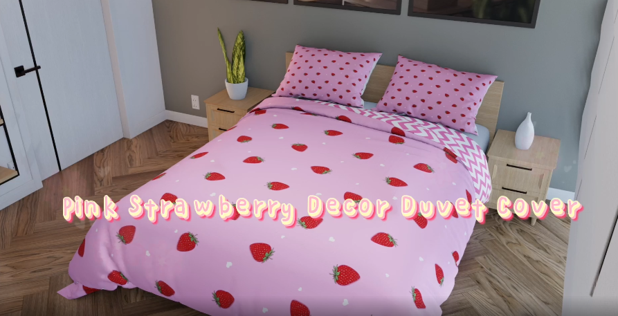  ストロベリーデザイン ブランケット Amazon.com: Erosebridal Kawaii Strawberry Comforter Cover